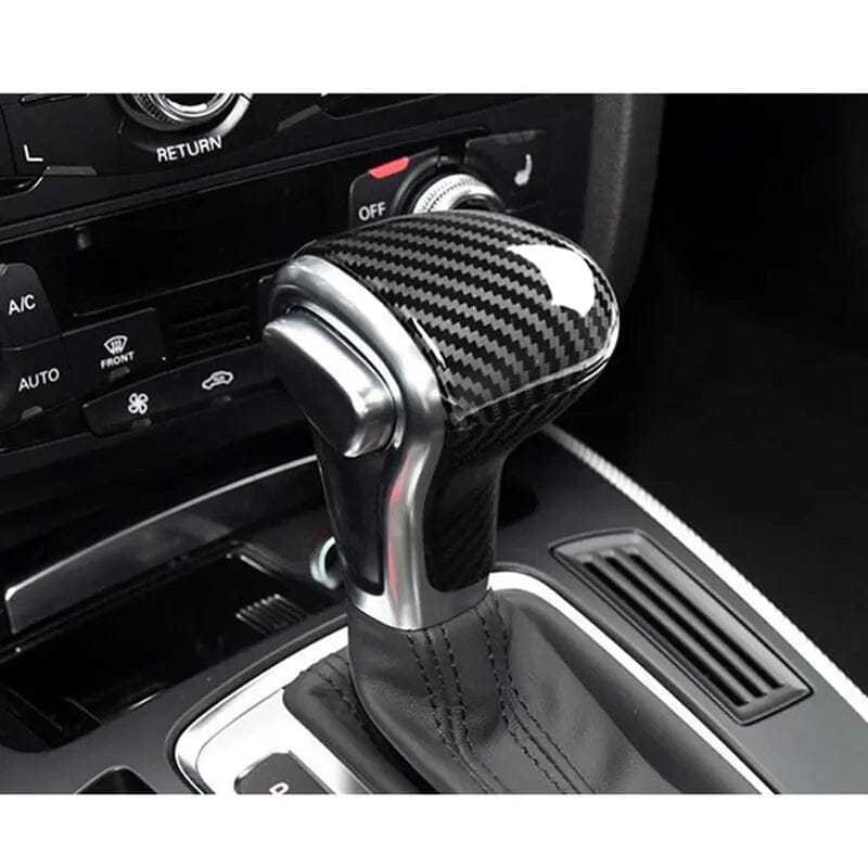 Carbon Getriebe-Schaltknopf Abdeckung für Audi A4 B8/B9, A5, A6 C7/C8, A7, Q3, Q5, Q7 - Premium Getriebehalserschutz Autozubehör - RSHOP